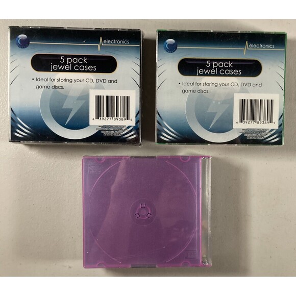 15 Slim Jewel Cases • NEW • CD DVD Gaming Disc Media Storage, Electronics - Picture 1 of 2